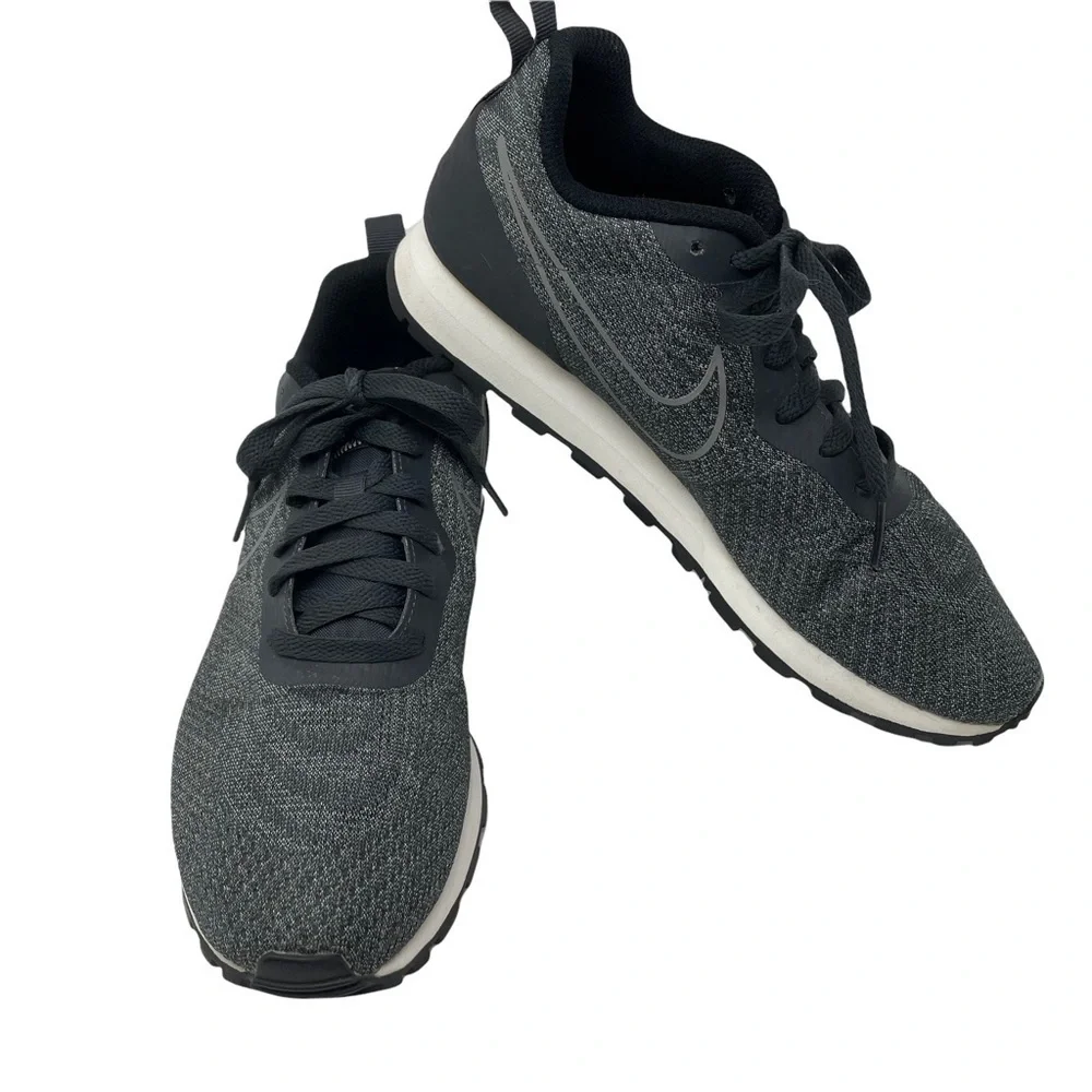 Nike Sneakers Dark Grey and Black MD Runner 2 Eng Mesh Running Athletic Shoes-9